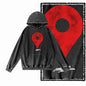 COOLMIND G25 Vintage Print Acid-Washed Black Hoodie