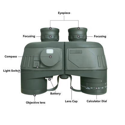 Professional Binoculars (Waterproof with Compass) Habicare