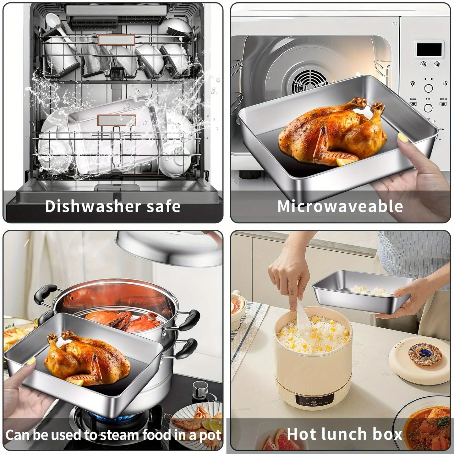 1/2/3/4/5/6Pcs Stainless Steel Food Containers