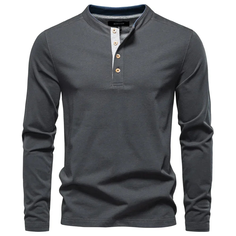 AIOPESON Men's Long Sleeve Shirts - ShopHub
