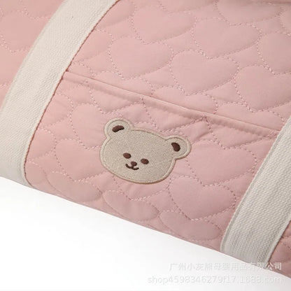 Large Capacity Mommy Bag Travel Tote Bag for Women Baby Diaper Bag Floral Print Multifunctional Crossbody Bag