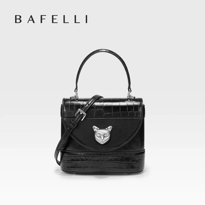 BAFELLI Crocodile-Grain Leather Bucket Bag