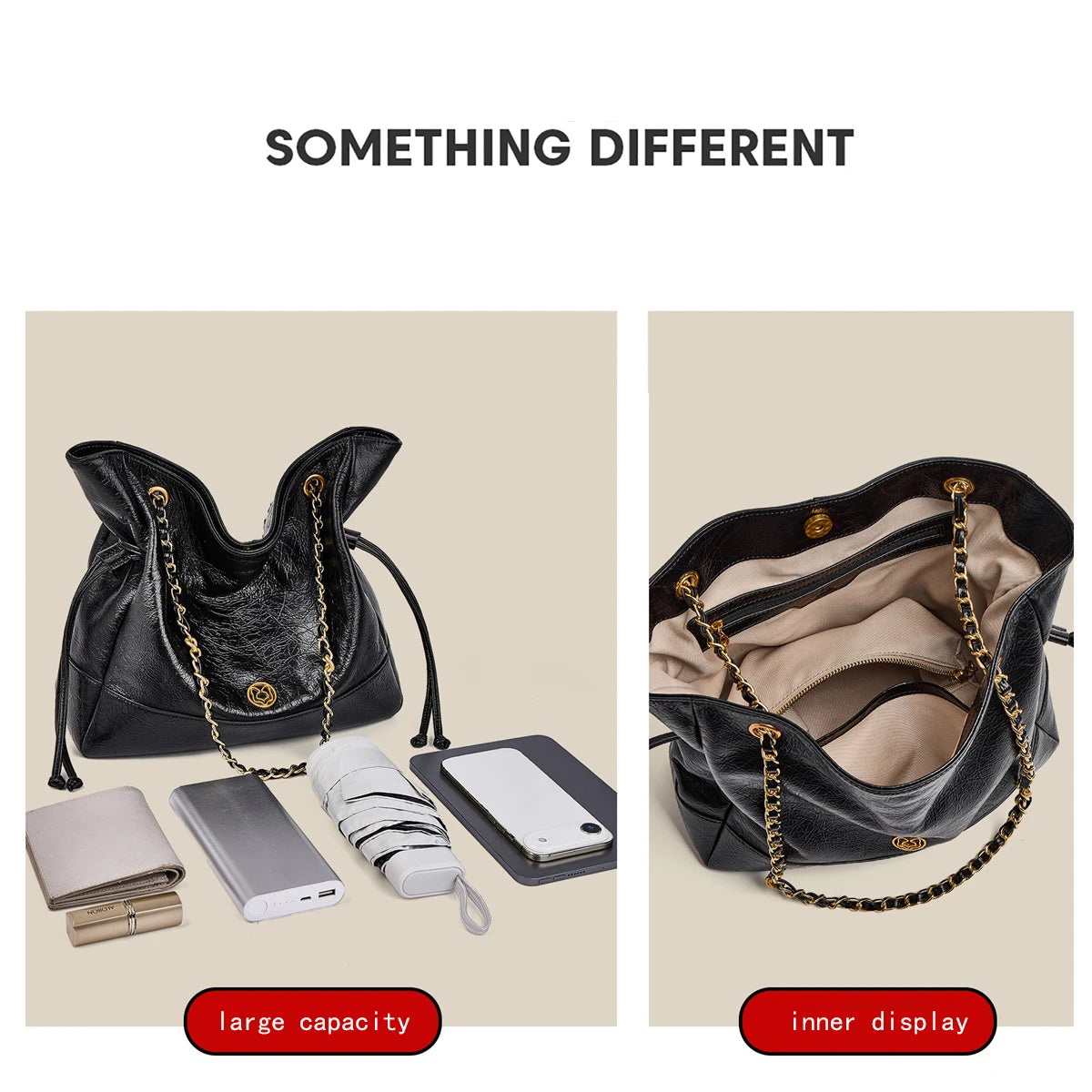 FOXER Luxury Genuine Leather Shoulder Bag