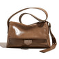 Retro Women's Shoulder Bag 2026 New Simple Large Tote Bag Split Leather + PU Female Soild Crossbody Bag Purse