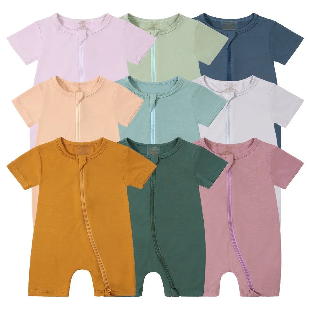 Kids Tales Little Breeze Bamboo-Blend Zip Baby Romper