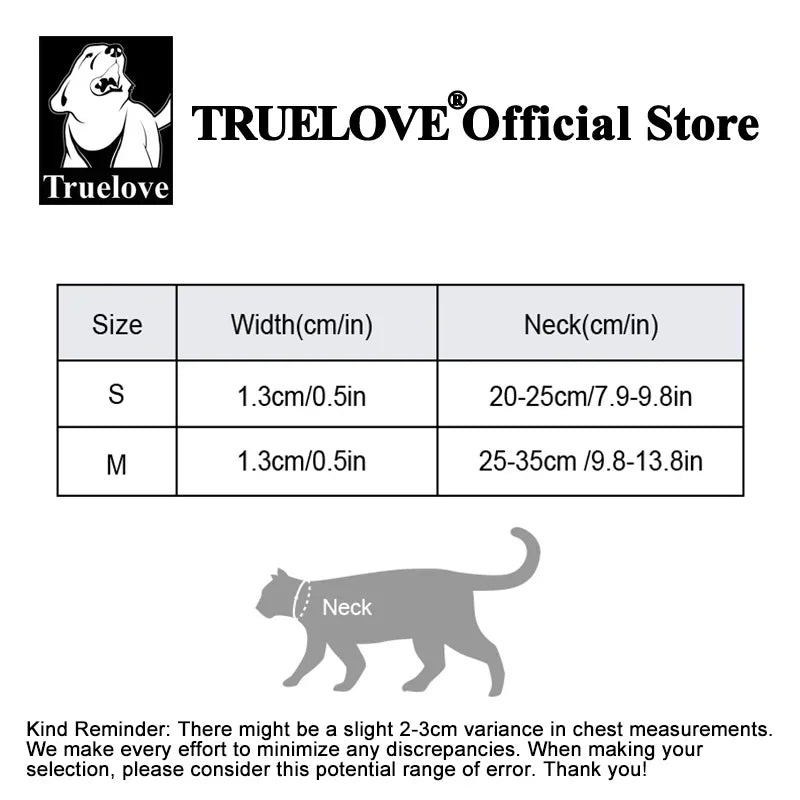Truelove Cat Collar with Elastic Strap