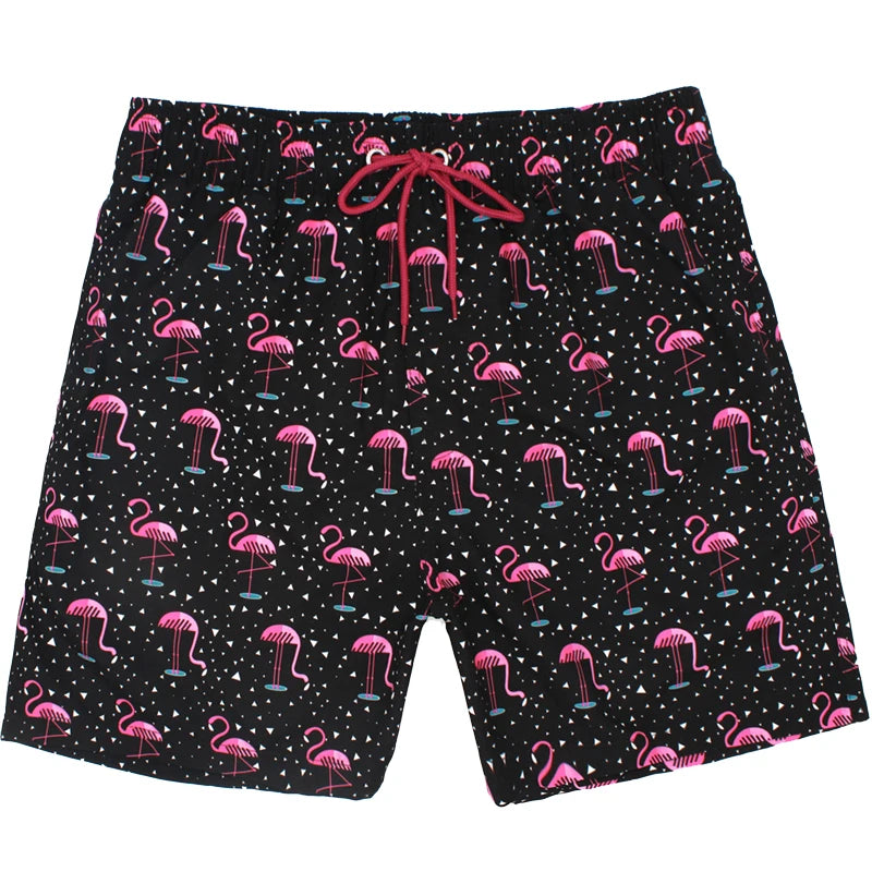 Men's sports boardshorts by ShopHub NZ featuring colorful polyester print, ideal for beachwear, surfing, swimming, and fitness activities.