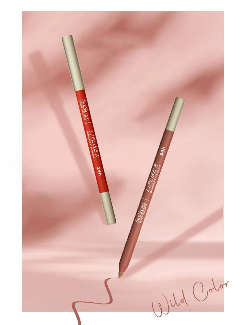Face Secret 12 Colour Lipliner makeup set with various colorful lipliner pencils for versatile lip makeup looks.