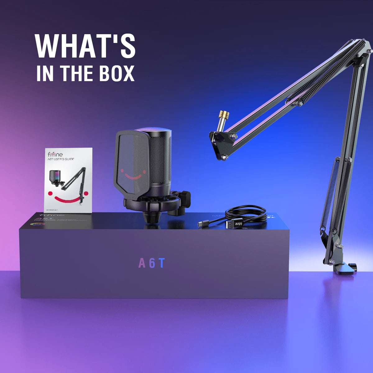 FIFINE USB Gaming Microphone Kit - Elevate Your Streaming Experience with Crystal Clear Sound