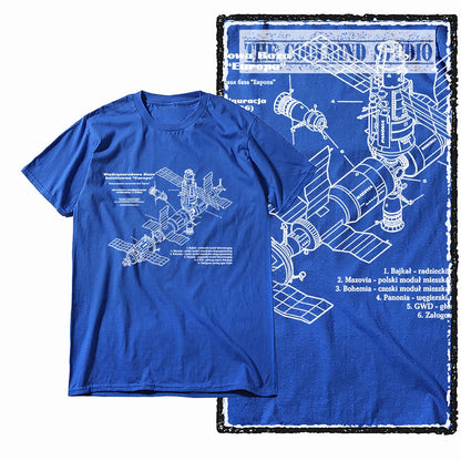 COOLMIND Z1149 Space Station Graphic Cotton Tee