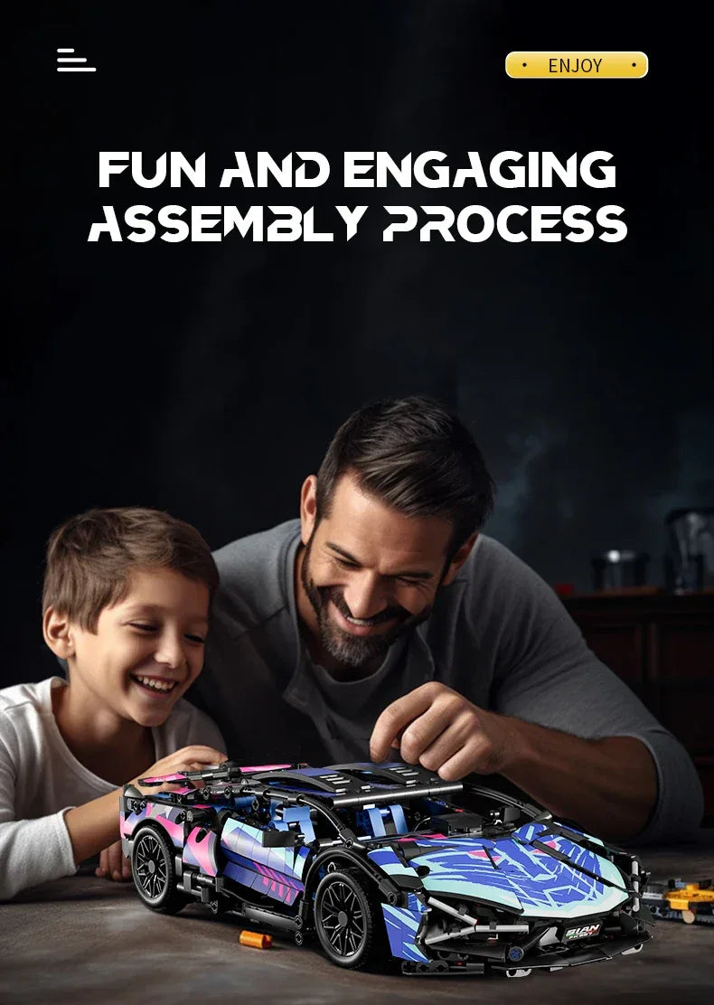 TOYLINX 1:14 Technical Building Blocks Racing Car Model - ShopHub