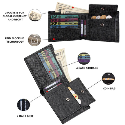Rfid Men's Genuine Leather Wallet