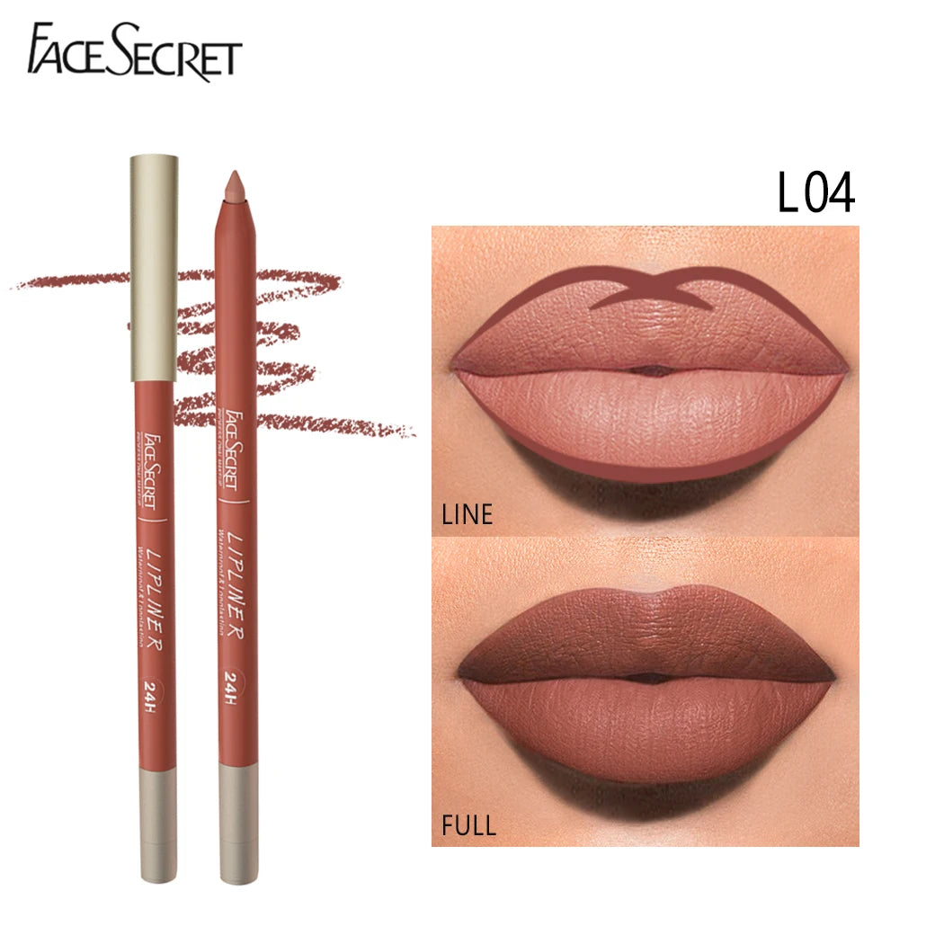 ShopHub NZ Face Secret 12 Colour Lipliner makeup set with vibrant lip liner pencils in various shades, displayed on a white background.