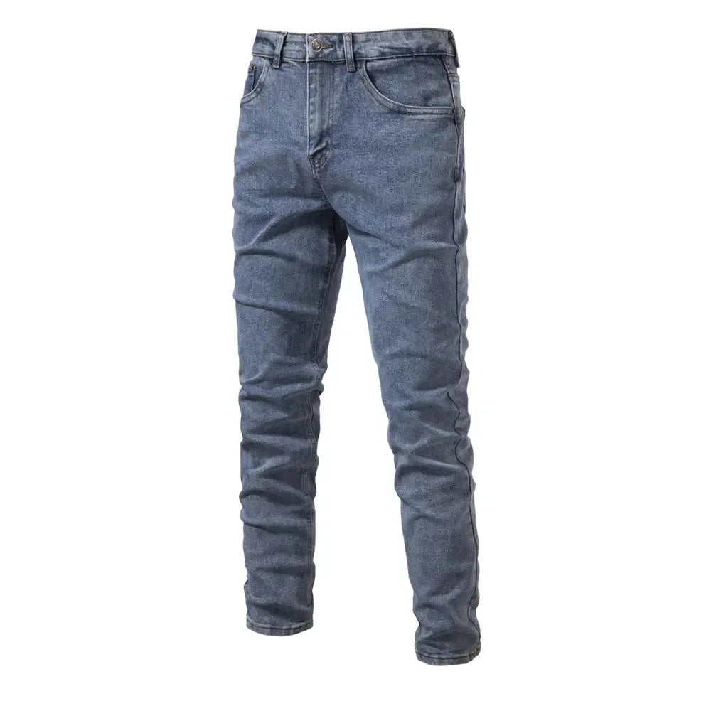 AIOPESON Men's Slim Fit Straight Jeans - ShopHub