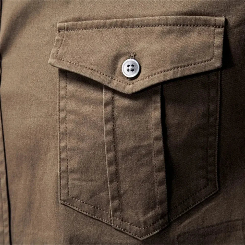 AIOPESON Business Cotton Pocket Shirts - ShopHub