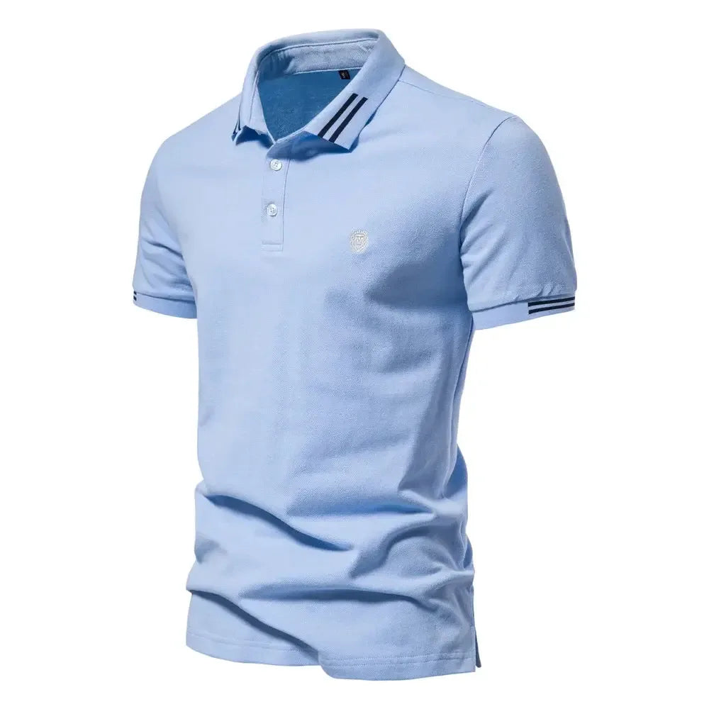 AIOPESON Men's 100% Cotton Polo Shirts - ShopHub