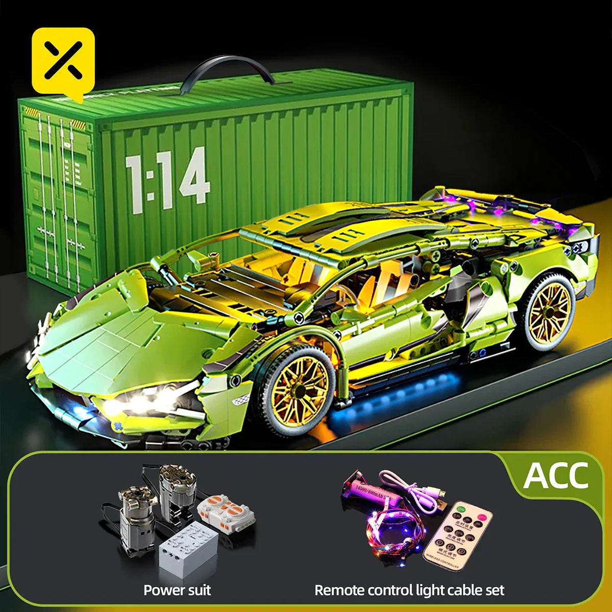 TOYLINX 1:14 Technical Building Blocks Car Racing Model - ShopHub