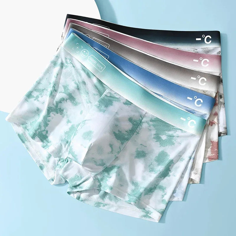 4 Pack Men's Ice Silk Boxer Shorts - ShopHub