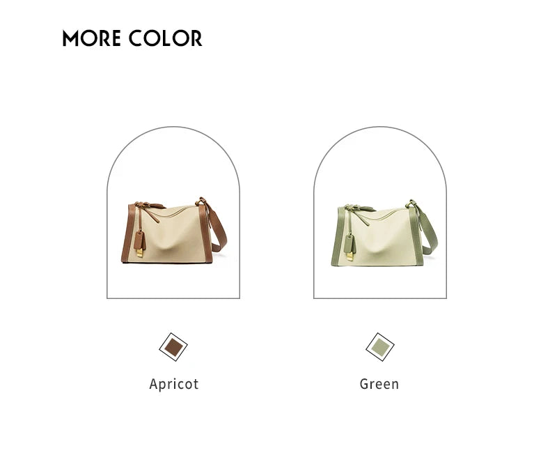 Women's Cowhide Leather Shoulder Bag Vintage Soft Messenger Handbag Fashion Crossbody Bags Female Underarm Bag DF900083S