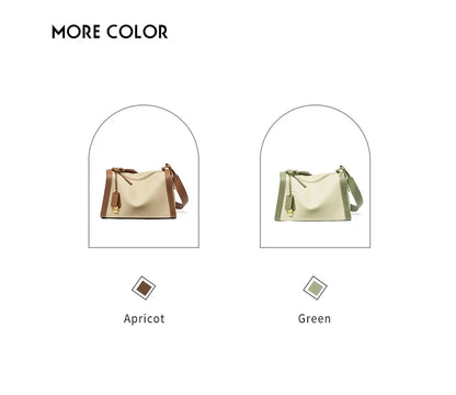 Women's Cowhide Leather Shoulder Bag Vintage Soft Messenger Handbag Fashion Crossbody Bags Female Underarm Bag DF900083S