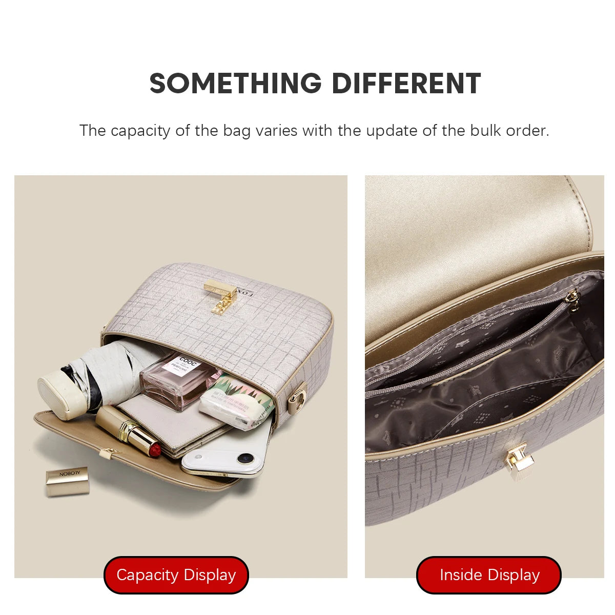 FOXER Female Shoulder Bag Split Leather Crossbody Bag Fashion Luxury Design Saddle Bag Commute Daily Use Gift for Lover