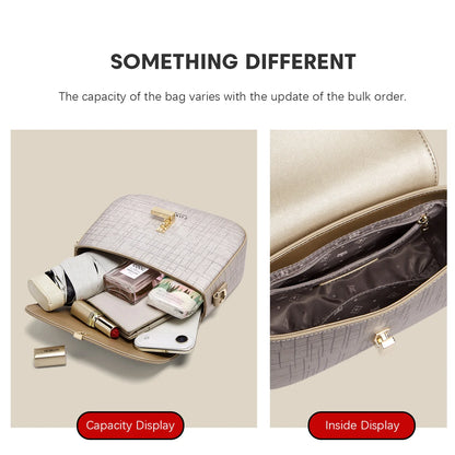 FOXER Female Shoulder Bag Split Leather Crossbody Bag Fashion Luxury Design Saddle Bag Commute Daily Use Gift for Lover