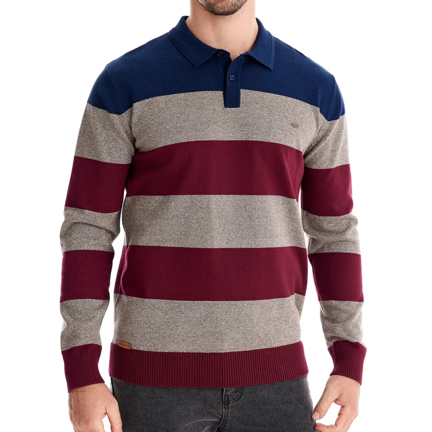 AIOPESON Men's Strip Cotton Sweaters - ShopHub