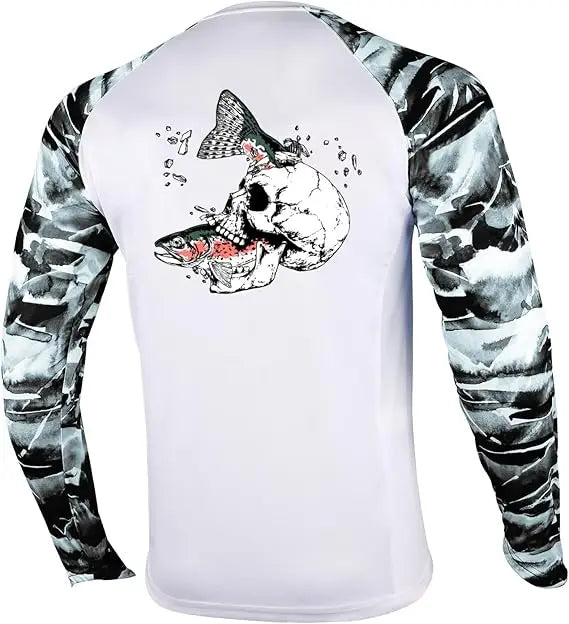 Men's Fishing Hoodie with 3D Printed Sun Protection Suit - Long Sleeved Fishing Top