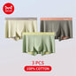 MiiOW Men's Antibacterial Boxers - 3Pcs Silky Summer Cotton Underwear
