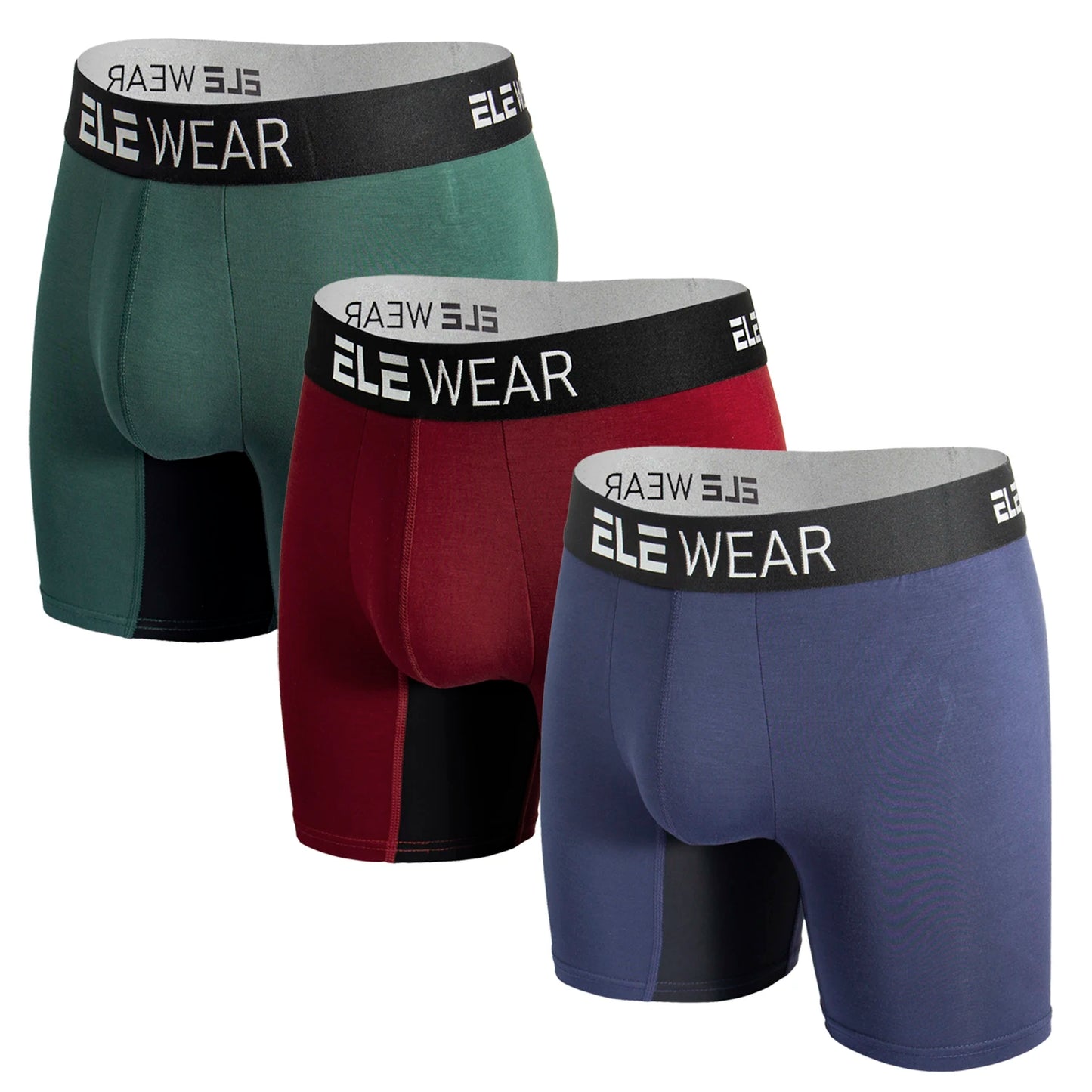 Bamboo Men's Sports Underwear - Long Moisture-Wicking Boxer Briefs for Men
