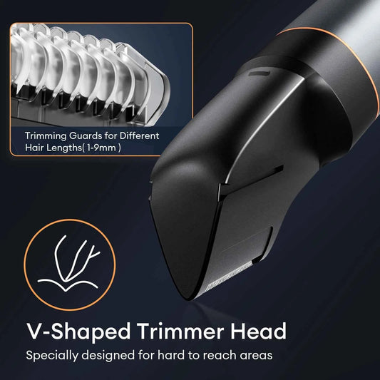 Kensen S16 Body Hair Trimmer Kit for Men with LED Display Rechargeable Electric Beard Shaver