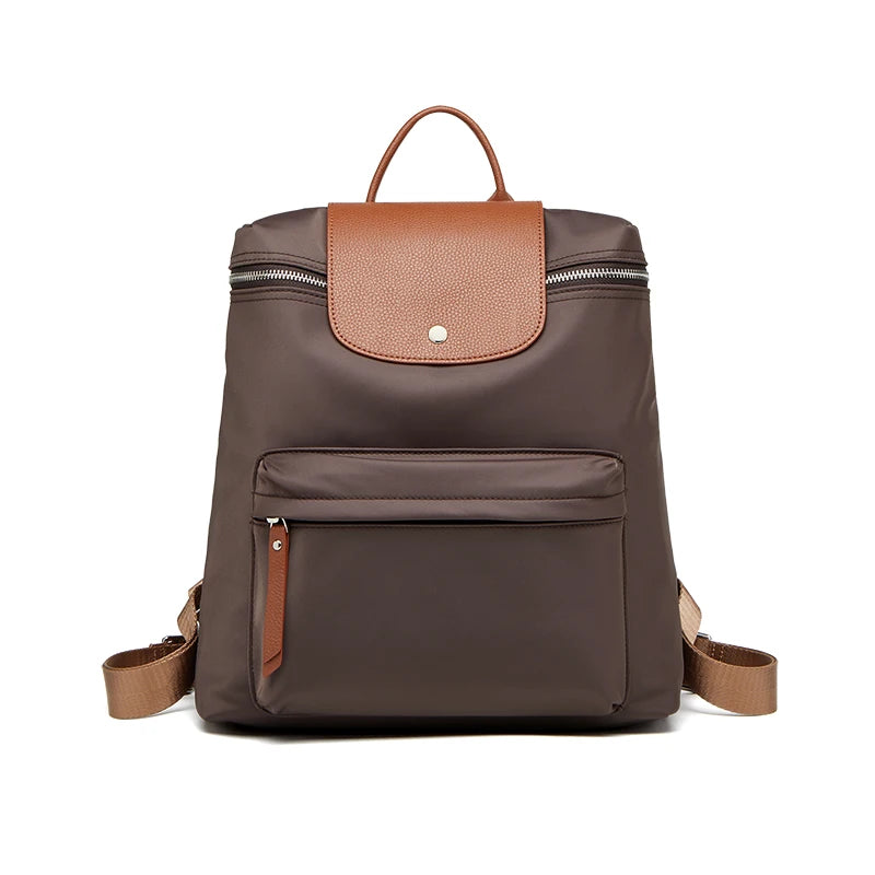ZOOLER Oxford & Leather Patchwork Backpack
