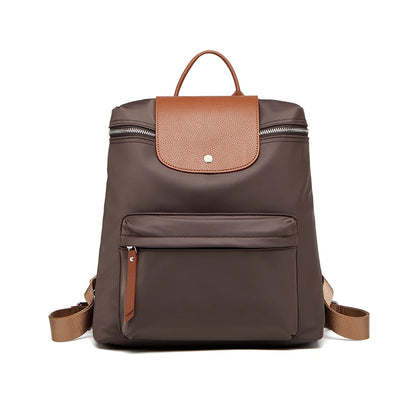 ZOOLER Oxford & Leather Patchwork Backpack