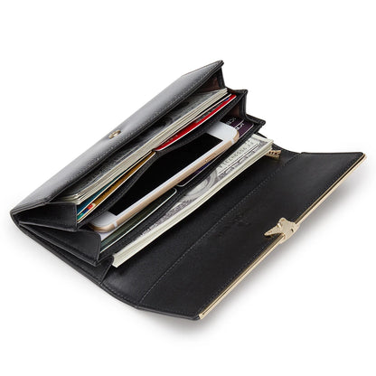 FOXER Women's Split Leather Long Wallet