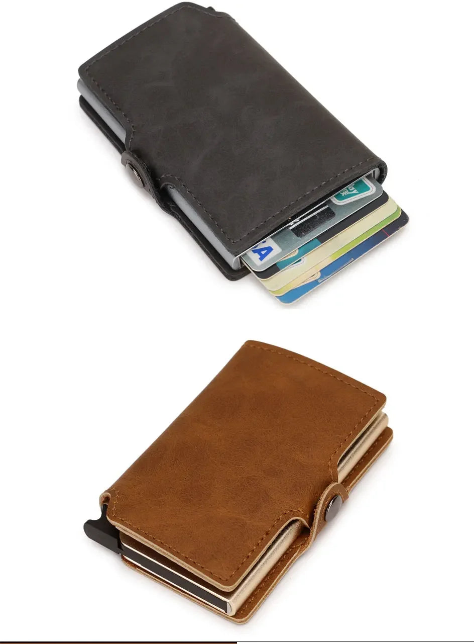 Slim Metal Business Card Holder with RFID Protection