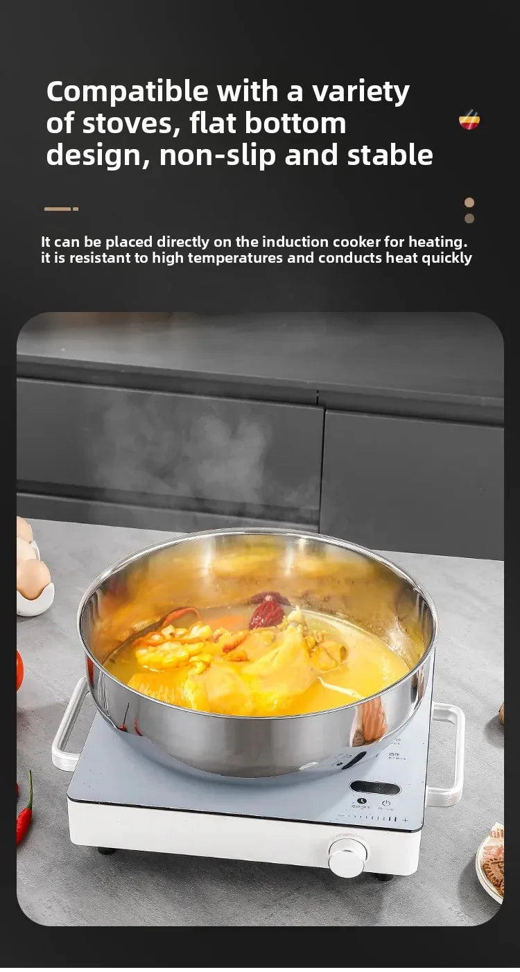 Large Stainless Steel Mixing Bowls - Rust Resistant Kitchen Utensils for Dough, Pasta, Vegetables, and Soups