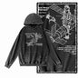 Orbit Runner Astronaut Acid-Washed Black Hoodie