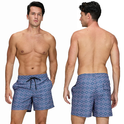 Men's ShopHub NZ summer boardshorts with quick-dry polyester, breathable mesh liner, ideal for gym or beach activities.