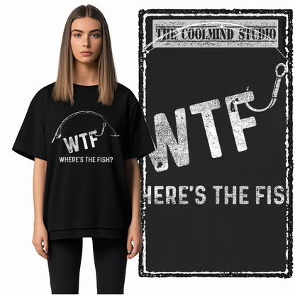 COOLMIND Z1018 Funny Fishing Graphic Cotton Tee