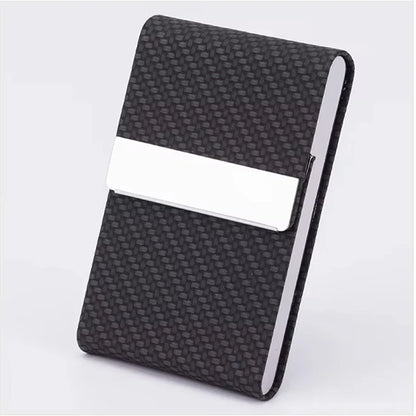 RFID Business Credit Card Holders Luxury Leather Men Wallets Metal Bank Cardholder Case Storage Visit Purses Minimalist Wallet