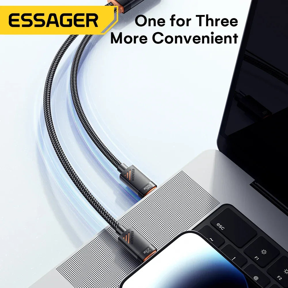 Essager 2 in 1 USB Type C to Type C Cable - ShopHub