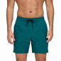 Men's breathable mesh liner boardshorts by ShopHub NZ with zipper pockets, quick-dry fabric, solid color, suitable for beach swimwear.
