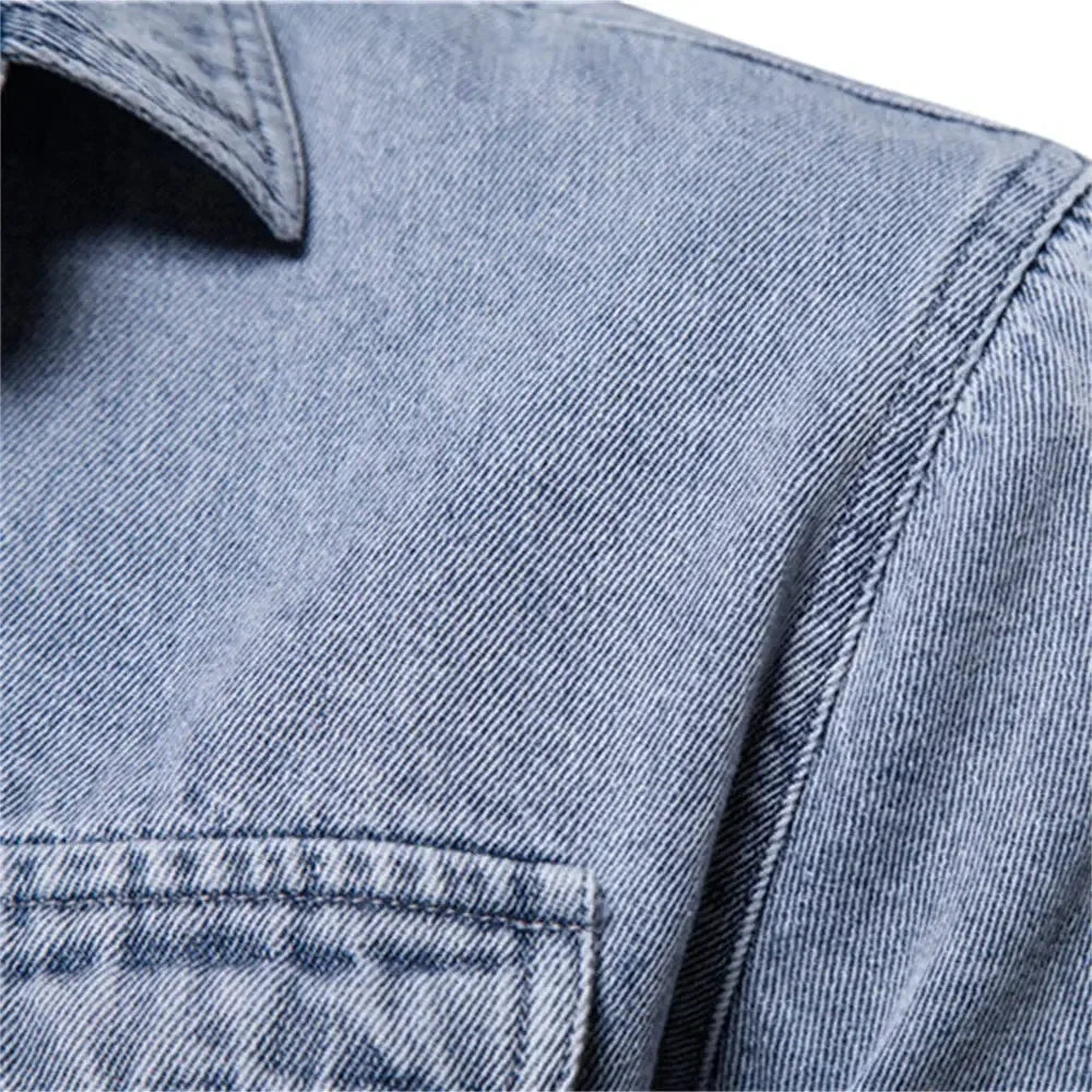 AIOPESON's 100% Cotton Denim Shirts - ShopHub