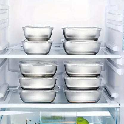 5-Piece Stainless Steel Food Storage Containers