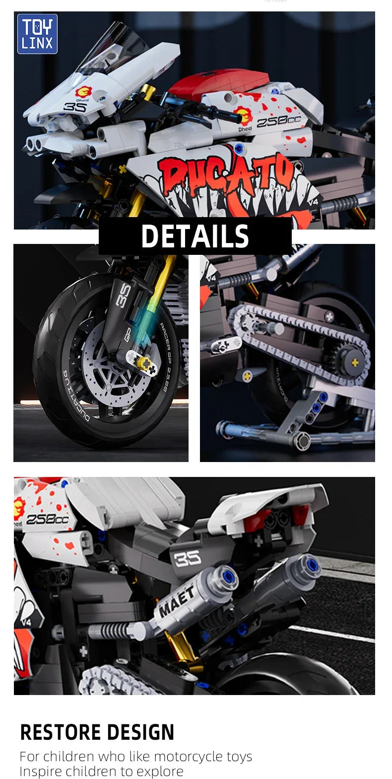 TOYLINX 883PCS Motorbike Building Model! - ShopHub