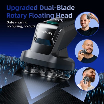 Kensen S32 Electric Head Shaver for Men 7D Floating Cutter