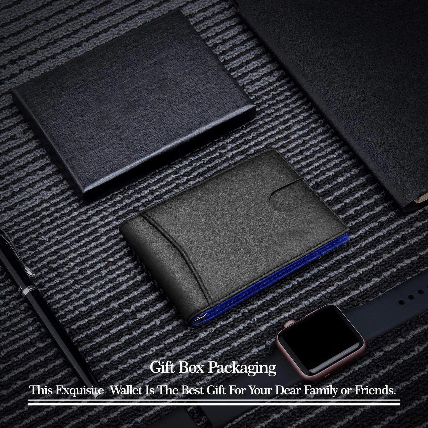 Rfid Leather Men Wallets Money Bag Slim Thin Card Holder Wallet Carbon Fiber Male Small Short Purse Black Billfold Walet Gifts