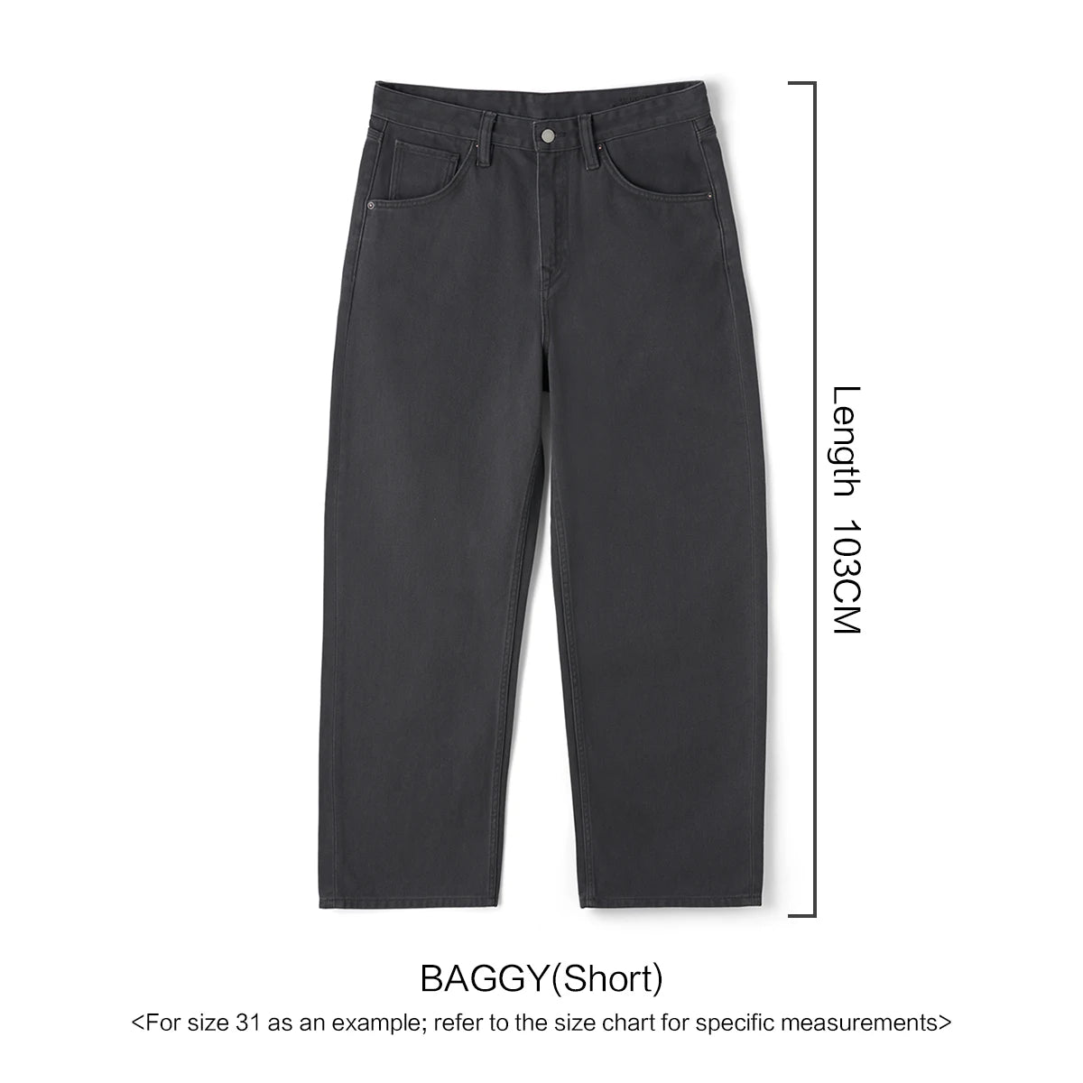 SIMWOOD 2026 Spring New Baggy Fit 11.3oz  Cotton Fabric Jeans Men Plus Size Casual Denim Chinos Pants