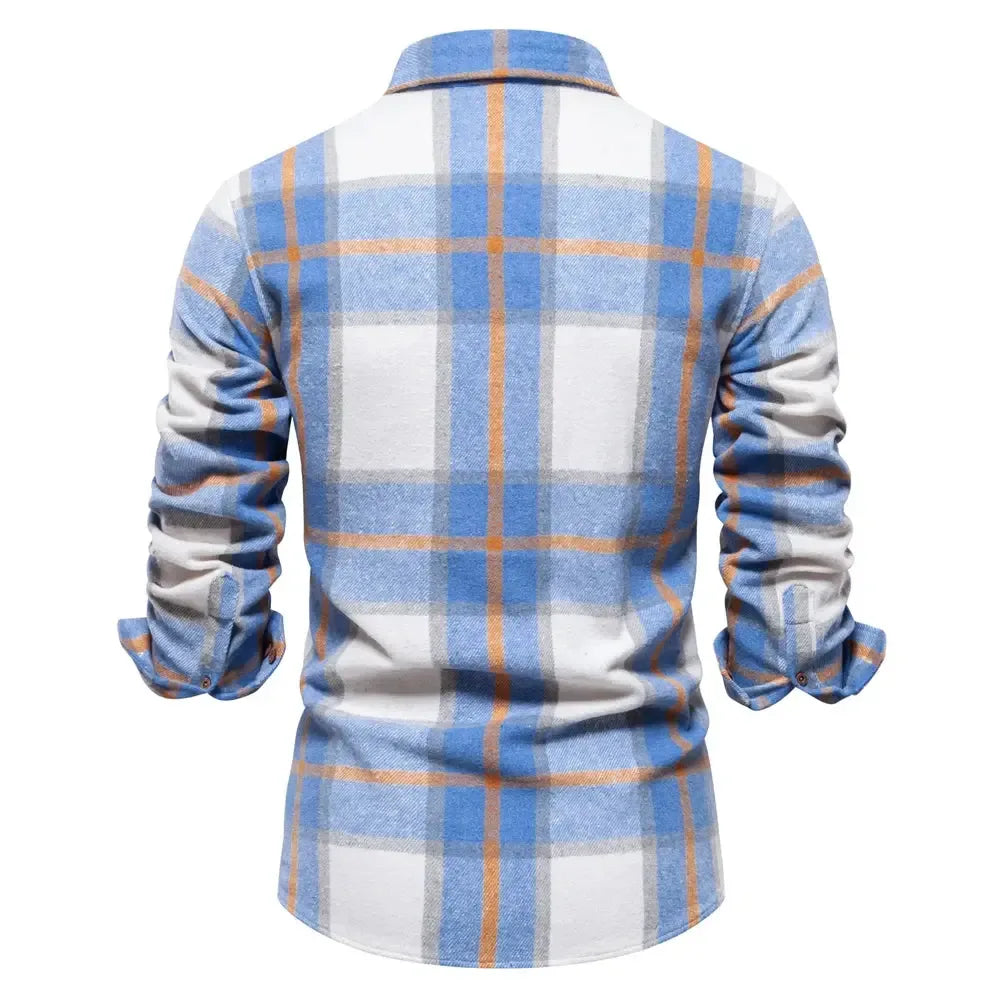 AIOPESON Thicken Plaid Shirts - ShopHub