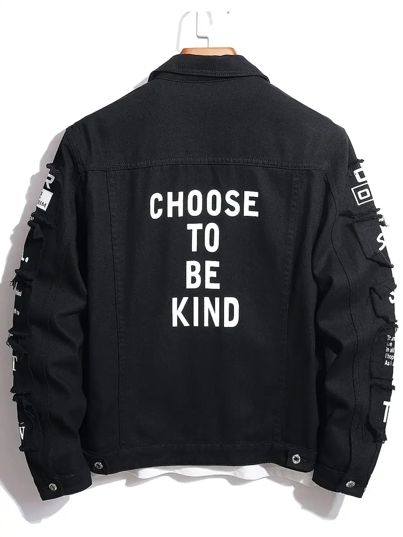 Men's Y2K Denim Jackets Featuring Stylish Patches - ShopHub